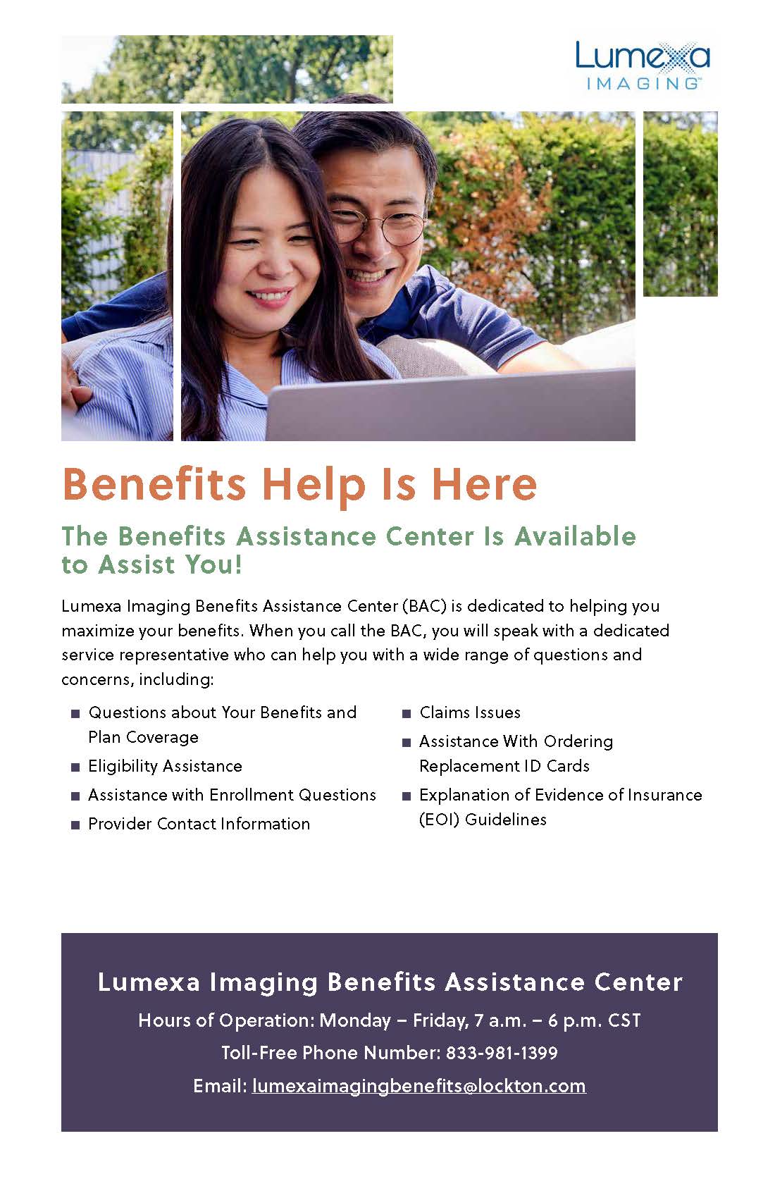 Thumbnail of Benefits Assistance Center poster